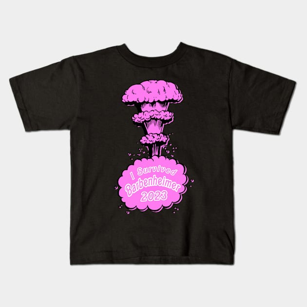 Survived Barbenheimer Talk Bubble Kids T-Shirt by LopGraphiX